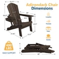 thumbnail image 3 of FOOWIN Folding HDPE Adirondack Chairs Set of 6, Coffee, 3 of 7