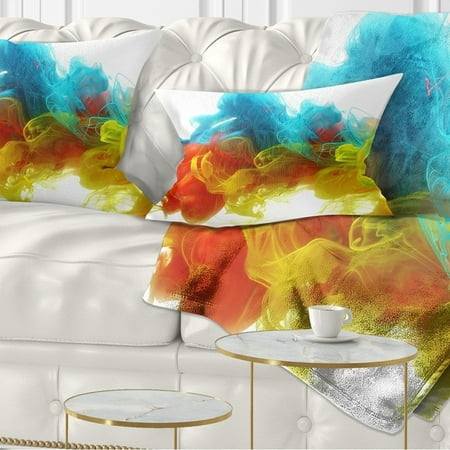 Colorful Ink In Water Abstract Throw Pillow Walmart Com