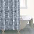 thumbnail image 4 of Blue Geometric Striped Pattern Shower Curtain 36"x72" ,Bathroom Decorative Shower Curtains Set with 12 Hooks,Modern Waterproof Washable Shower Curtain, 4 of 6