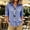 Blue, variant on Women Gingham Plaid Turn Down Collar Blouse, Roll Up 3/4 Sleeve Loose Thin Casual Button Front Shirt with Side Pockets (Khaki,2XL)