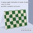 thumbnail image 4 of Dailycode Light Switch Plate Covers 2 Gang Wall Plate Plastics Outlet Covers for Kitchen Home Office Decor Green and White Checkerboard, 4 of 8