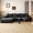 Black, variant on MAYEERTY 104" Oversized Modular Sectional Sofa, Corduroy DIY Couch with Chaise Lounge & 2 Pillows, 1200LBS Load for Living Room