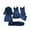 04-Navy, variant on Lounge Sets For Women Shorts,Women’s Satin 5-Piece Pajama Set Nightgown Robe & Shorts Sleepwear Plus Size,Wine,L