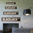 thumbnail image 2 of BLACKJACK Vintage Aluminum Street Sign cards casino gamble 21 chips rustic metal tin | Indoor/Outdoor |  18" Wide, 2 of 4