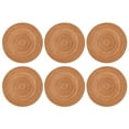thumbnail image 1 of 6pcs Rotin Set de Table Tissé à la Main Tasse Coussin Isolation Thermique Tissé Coaster, 1 of 7