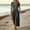 Dark Gray, variant on BILIKEYU Women's Plus Size Maxi Dresses, Cotton Linen Loose Fit Short Sleeve Flowy Boho Beach Dress V Neck Sundress with Pockets for Summer Vacation, Blackish Green