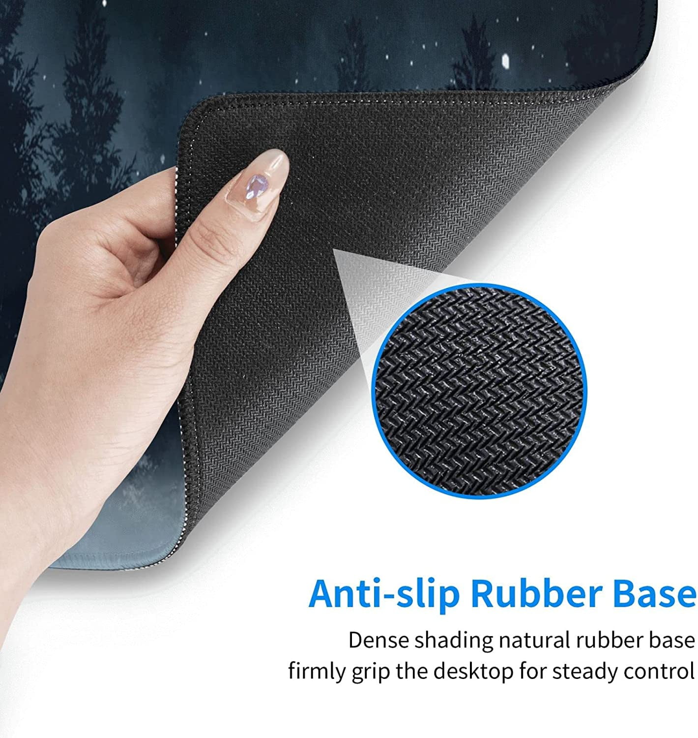 XL Large Mouse Pad for Desk, Funny Gifts Dark Abstract Forest Extended Gaming Mouse Pad, Long Keyboard Mat Laptop Pad for Office, Big Desk Pad for Keyboard and Mouse with Nonslip Base, 31.5*11.8 in