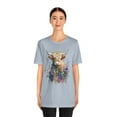 thumbnail image 2 of Women's Cute Highland Cow Shirt Highland Heifer Watercolor Design, 2 of 3