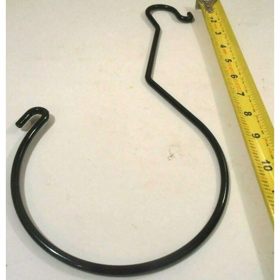 QUEST- 2 Pc. Hanger Hook Pvc Coated Black (13") Inch Steel Plant Hanger 13 Inch