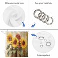 thumbnail image 3 of Spring Sunflowers Shower Curtain Set - Standard 72" x 72" Washable Bathtub Curtain with 12 Hooks, Abstract Oil Painting Floral Leaf Plant Waterproof Fabric Stall Shower Curtains for Bathroom Décor, 3 of 6
