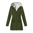 thumbnail image 1 of WRKEKC Women's Lightweight Waterproof Rain Jacket Hooded Windproof Outdoor Coat with Pockets Solid Color, 1 of 5