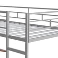 thumbnail image 5 of Harper & Bright Designs Twin Metal Loft Bed with 2 Shelves and one Desk, Sliver, 5 of 12