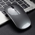 thumbnail image 4 of Computer Mouse, 2.4G Wireless USB Rechargeable Bluetooth 5.0 Silent Gaming Mouse for PC Laptop Rose Gold 2.4G, 4 of 8