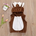 thumbnail image 4 of EnJoCho Toddler Christmas Hooded Vest Fuzzy Reindeer Jacket Winter Warm Fleec𝖾 Outerwear Cozy Holiday Outfit for Baby Boys Girls, 4 of 8