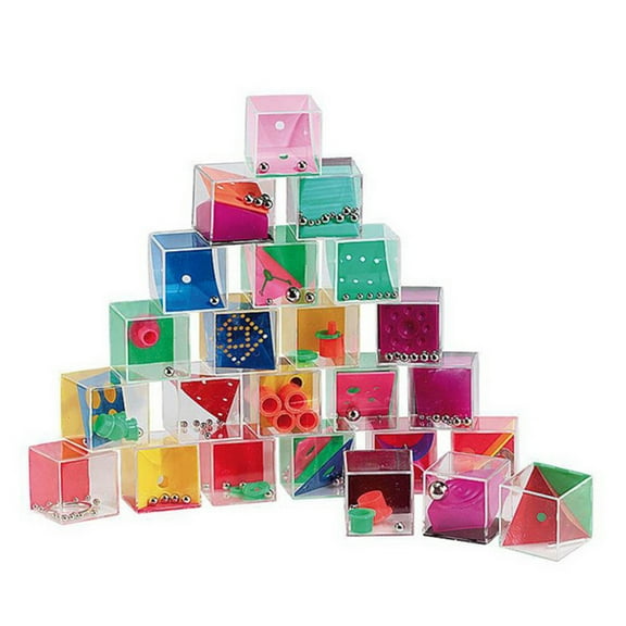 Mini Puzzle Box Balance IQ Maze Game Puzzle Balance Game Box Casual Intelligence Ball Maze Game Challenge Cube for Teen