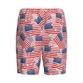 thumbnail image 7 of Daiia America Flags Mens Woven Stretch Pajama Short,Short Pajama Pants-4X-Large, 7 of 7