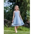thumbnail image 5 of Arshiner Girls Elegant Dresses Sleeveless Round Neck A-line Party Dance Graduation Mesh Dress, 5 of 8