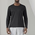 thumbnail image 2 of zbxnLI Men's Big and Tall Shirts Workout Tops Long Sleeve T Shirts Crew Neck Casual Running Tees, 2 of 8