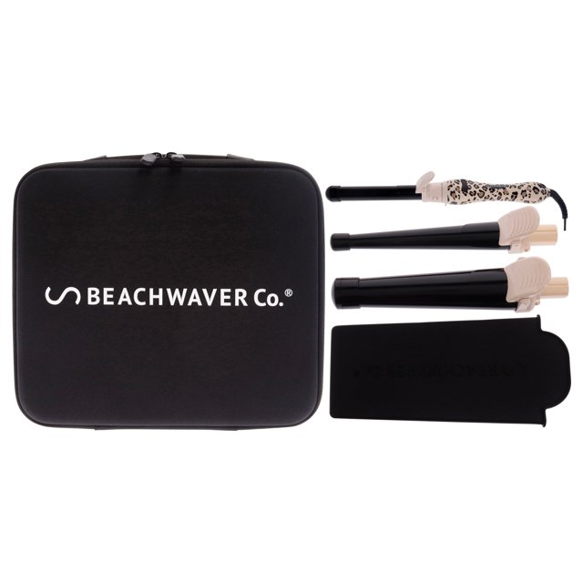Rizador de pelo multibarril - BWIB3N1C Catwalk - Enchufe estadounidense de Beachwaver para mujer - 4 piezas, accesorio de cono rizado, accesorio de barril clásico, accesorio de cono mega