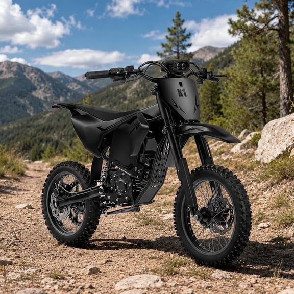4500W Electric Dirt Bike for Adults 50 mph Max Speed off Road E-Bike up to 60Miles Range 14"/12" Fat Tire Ebike 60V 28.8AH Battery Full Suspension E Mountain Bike, Dual Hydraulic Brake, UL2849 by SGS