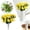 Yellow, variant on Artificial Plastic Azalea Bouquet, Branch Sized Handheld Arrangement for Wedding and Decor, Purple Azalea 30 Heads