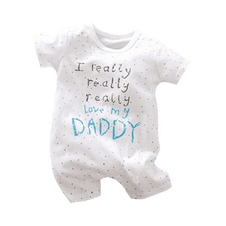 

Ma&Baby I Really Love My Daddy Baby Romper Short/Long Sleeve Jumpsuit Bodysuit One Piece Footies