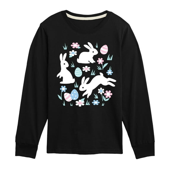 Instant Message - Easter Scene - Toddler & Youth Long Sleeve Graphic T-Shirt