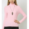 thumbnail image 4 of Women’s Turtleneck Sweater Long Sleeve Tops Slim Fit Underwear Pullover Tops(S-5XL), 4 of 6