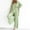 Mint Green Womens Pajamas, variant on Women's 2 Piece Outfits Loose Casual Long Sleeve Button Down Shirt Wide Leg Pants Set Fall Spring Lounge Matching Sets