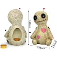 thumbnail image 3 of 2-Pack Right & Left Tilted Voodoo Doll Cone Burner Backflow Resin Incense Burner Holder, Smokes Out of Mouth Eyes, Perfect Desktop Decorations, 3 of 5