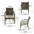 thumbnail image 3 of Cinque Terre Wicker Stacking Chairs, Set of 4, Multibrown/ Textured Beige, 3 of 13