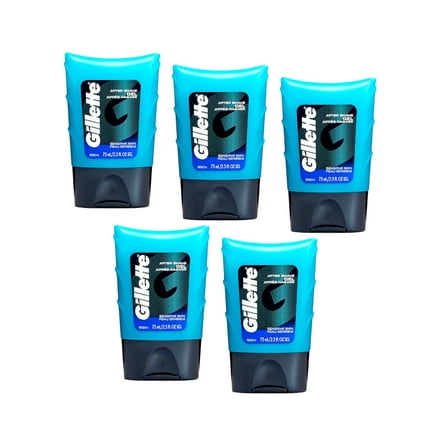 5 Pack Gillette After Shave Gel Sensitive Skin 2.50 oz