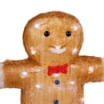 thumbnail image 5 of Northlight LED Lighted Acrylic Gingerbread Man with Bow Tie Outdoor Christmas Decoration - 16", 5 of 10