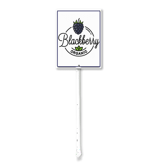 Eveokoki Fruit Signs For Garden With Stake Blackberry Yard Sign Vegetable Garden Label Stakes Plant Markers For Outdoor Plants Waterproof 6x4.6inch Nursery Garden Fruit Outdoor Sign
