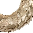 thumbnail image 4 of Northlight Glittered Layered Leaves Small Artificial Christmas Wreath - 15.5" - Gold - Unlit, 4 of 5