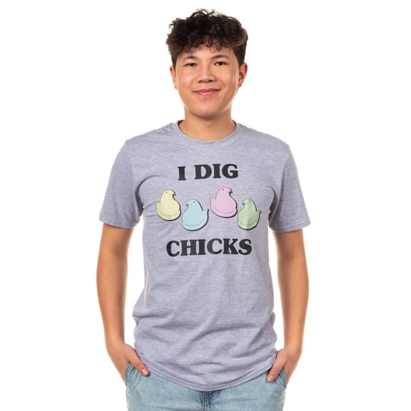 I Dig Chicks Easter Shirt Funny Saying For Guys Peep Candy Adult T-Shirt
