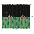 thumbnail image 5 of Green Bigfoot and Campfire Pattern Shower Curtain 84"x72" ,Bathroom Decorative Shower Curtains Set with 12 Hooks,Modern Waterproof Washable Shower Curtain, 5 of 6