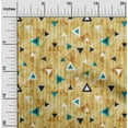 thumbnail image 1 of oneOone Viscose Jersey Yellow Fabric Texture & Triangle Geometric Dress Material Fabric Print Fabric By The Yard 60 Inch Wide, 1 of 1