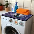 thumbnail image 3 of ZIATUBLES Black Cat Butterfly Washer Dryer Top Protector Mat Multiple Washing Machine Dustproof Top Cover Pad for Laundry Room Kitchen Washable Home Decor Accessories, 24 x 19.7 Inch, 3 of 7