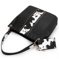 thumbnail image 3 of Bandolera Montana West de piel vegana con estampado de vaca, 3 of 6