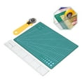 thumbnail image 2 of Fyydes A4 Cutting Mat,Self Healing Sewing Mat Set A4 Clear Size Safe Button Sewing Accessories with 45mm Revolving Cutter for  Crafts Quilting,Cutting Mat, 2 of 8