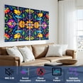 thumbnail image 3 of 8 Pack Art Acoustic Panels Sound Absorbing Mexican flower Mexican ethnic embroidery decoration ornament Decorative Soundproof Wall Panels Self Adhesive for Nursery Game Room Bedroom 48"x32", 3 of 7