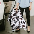 thumbnail image 5 of YIYIQCSJ Car Seat Cover Baby, Carseat Covers for Boy Girl, Minky Infant Car Seat Cover Winter, Peekaboo Opening Car Seat Canopy, Multiuse Baby Carrier, Stroller, Nursing Cover, Minky Blanket,, 5 of 7