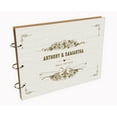 thumbnail image 7 of Darling Souvenir Personalized Engraved Laser Cut Wedding Guest Book Wooden Cover Sign-in Book Registry Guestbook Scrapbook-B5, 7 of 7