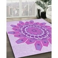 thumbnail image 3 of Ahgly Company Machine Washable Indoor Rectangle Transitional Blossom Pink Area Rugs, 4' x 6', 3 of 7