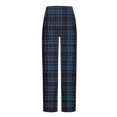 thumbnail image 4 of JIUKE Pajamas Pants for Men Plaid High Elastic Waisted Straight Leg Pjs Bottoms Home Sleepwear Thin Casual Trousers, 4 of 5