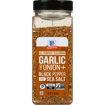 McCormick Garlic and Onion, Black Pepper and Sea Salt All Purpose Seasoning, 14.7 oz Bottle (Pack of 4)