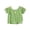 1 Green, variant on Gyujnb Girls Green White Striped Short Sleeve Crew Neck Ringer Tee with Daisy Flower Patch Casual Top,4-5 Years