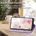 thumbnail image 3 of for Moto G Power 5G 2024 Case Wallet,Women Flip Folio Cover with Credit Card Holders Butterfly Embossed PU Leather Kickstand Wrist Strap Phone Case for Motorola Moto G Power 2024 (Lavender), 3 of 13