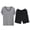 Mens Pajamas Black, variant on Mens Pajama Sets Big & Tall L-4X Plus Size Short Sleeve T-Shirts and Shorts Loungewear Outfits Boys Casual 2 Piece Modal Sleepwear Set with Pockets